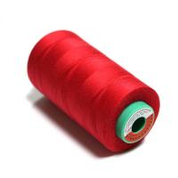 China 402 Dyed Polyester Sewing Thread Red Uv Bonded Polyester Thread factory