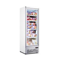China 220V 450L vertical display freezer with digital thermostat CB CE certification for sale