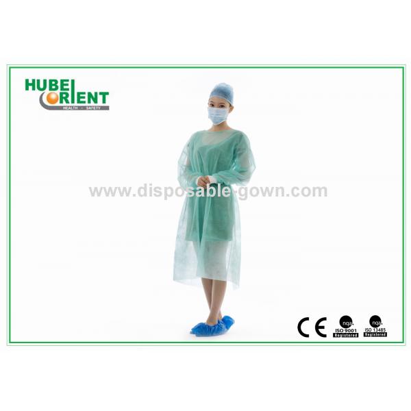 Quality Soft Disposable Medical Use Non-Woven Isolation Gowns With Knitted Cuffs For Medical Environment for sale