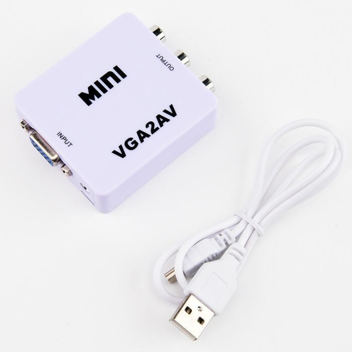 China Mini VGA To AV Video Converter , VGA TO RCA Computer To TV PC To TV Vga To Av Junction Box factory