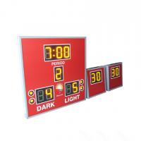 China Outdoor Waterpolo Scoreboard Red Background With 12v Shot Clock for sale