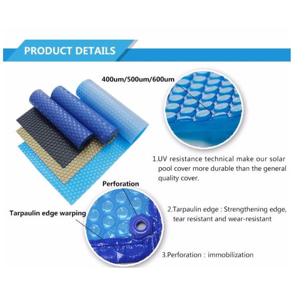 Quality PE 2.5×50m 400 Micron Solar Swimming Pool Cover for sale