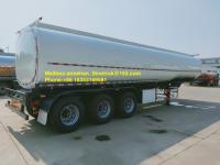China 3 Axles Fuel oil Semi Trailer Truck Tri - Axle Tank Capacity 40 - 60 CBM factory