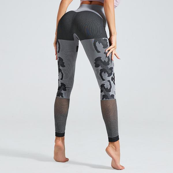 Quality 2019 Woman Fitness Leopard Grain Mesh Yoga Leggings Seanmless Or Top for sale