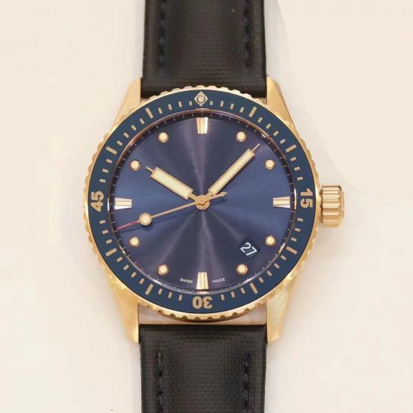 Quality Leather Strap High End Swiss Luxury Watches Water Resistance 100m Sapphire Crystal for sale