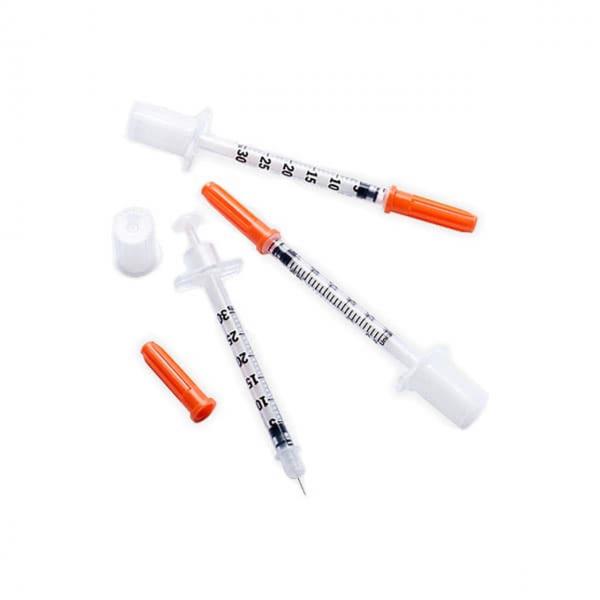 Quality 30G Disposable Injection Insulin Syringe For Clinic Use With EO Gas Sterilization for sale
