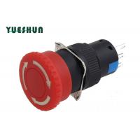 China Plastic Emergency Stop Push Button Switch , Panel Mounted Emergency Stop Button Three Pins factory