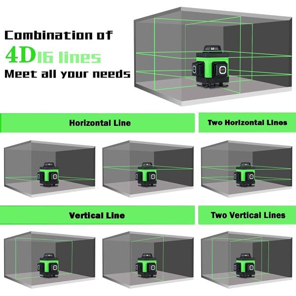 Quality Remote Control 16 Lines 4D Laser Level With Lithium Battery IP54 Waterproof for sale