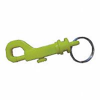 China Personalized Plastic Key Holder Key Clip 2-5/8 In Bolt Snap Split Key Ring Yellow Color factory