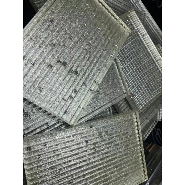 Quality OEM ACID Etched Tempered Glass Champagne Gold and Silver Platinum Wired for sale