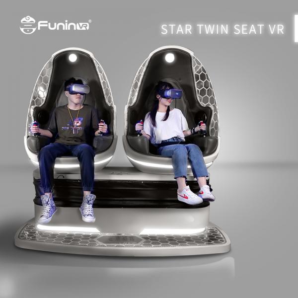 Quality Indoor Playground Crazy VR Egg Simulator 2 Seats Arcade VR Game Machine for sale