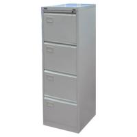 China Metal Drawer Filing Cabinet 4-Drawer With PVC Card Holder For A4/A5 File for sale