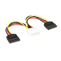 China OEM SATA Power Wire Harness Cable SATA 1 To 2 4 Pin Molex Connecter To 2 factory