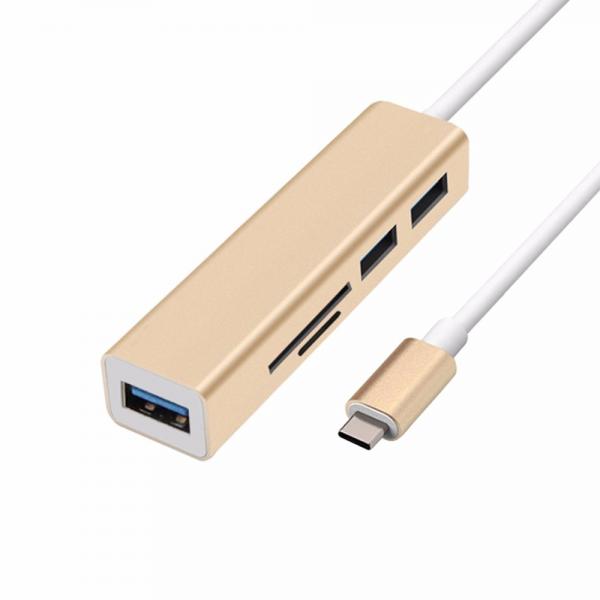 Quality Self Powered 5Gbps 3 Port Strip Shape Multiple USB C Hub for sale