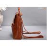 China Fashion Oil Wax Leather Womens Backpack Bags , Ladies Multifunctional Shoulder Bag factory