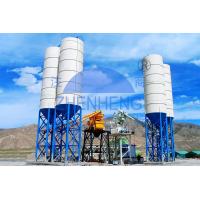 china Fixed HZS50 Stationary Concrete Batching Plant PLC Control System High Reliability