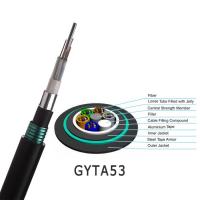 Quality 96core GYTA53 Loose Tube Stranding Direct Burial Double Armored Outdoor Fiber for sale