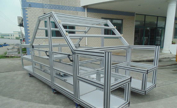 China Car test frame Aluminum industrial profile for automotive gauge with T slot aluminum factory