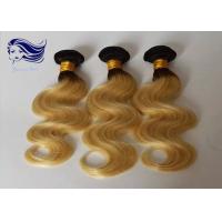 China Blonde Ombre Color Hair Unprocessed Double Drawn Hair Deep Wave factory