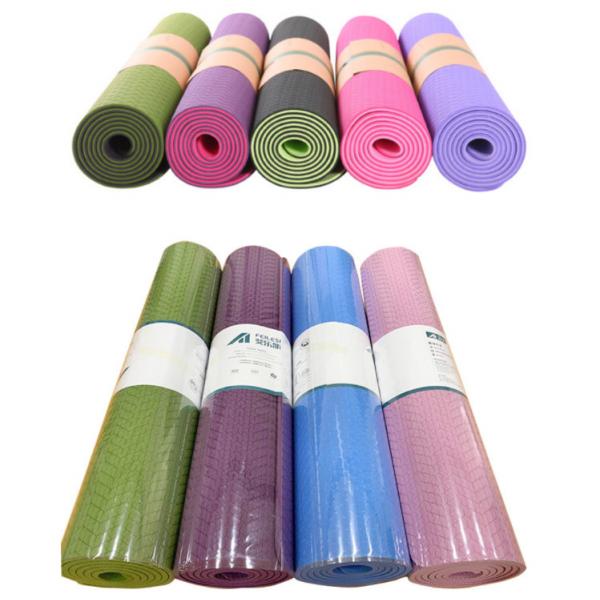 Quality Custom Printed Eco Friendly Yoga Matt Fitness TPE Pilates Yoga Mat 1830*610*6MM for sale