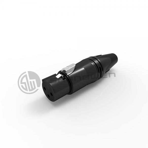 Quality Video XLR Connector 10A Waterproof Female 3 Pin Connector Plug for sale