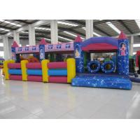 Quality Commercial Cartoon Inflatable Obstacle Courses Digital Printing 10 X 4m for sale
