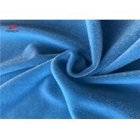China Home Textile Blue Poly 75d Spandex Korea velvet fabric For Dress factory