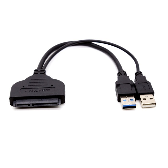 China SATA 7 + 15P Male To USB 3.0/USB 2.0 2 In 1 2.5Inch Hard Drive Data Cable for sale