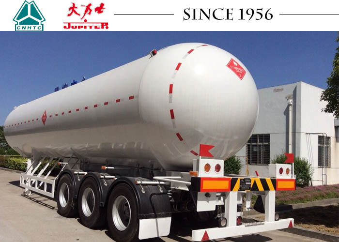 China 58.1 Cbm 3 Axles LPG Tank Trailer , LPG Gas Tanker Truck ASME Standard factory