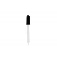 China 108mm Glass Pipette Essential Oil Dropper With Long Black Silicone Teat factory