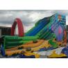 China PVC Tarpaulin Animal Park Zoo Cartoon Inflatable Dry Slide With Arch Door factory
