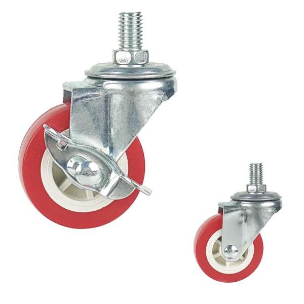 Quality 2.5 Inch PP 88lbs Capacity Light Duty Casters With Side Lock for sale