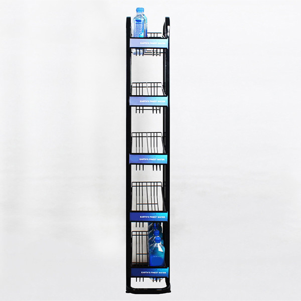 China 5 Floor Mineral Water Bottle Rack With Logo Metal 240W*500L*1450mmH factory
