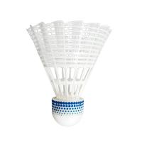 Quality Nylon Badminton Plastic Shuttlecock Stable Sturdy For Entertainment Yellow White for sale