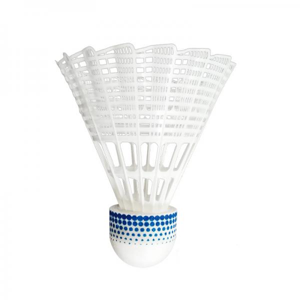 Quality Nylon Badminton Plastic Shuttlecock Stable Sturdy For Entertainment Yellow White for sale