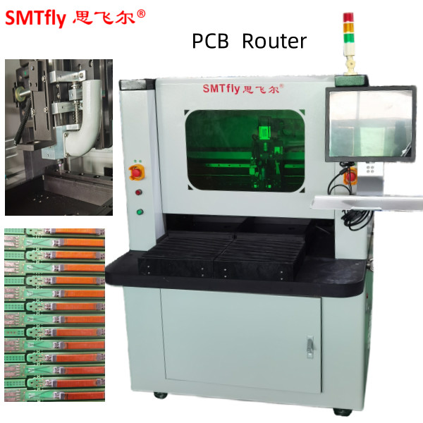Quality 50000r/S 20W White PCB Depaneling Router via Controlling Teaching Box Program for sale