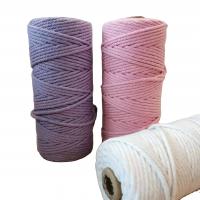 China Bulk Pure Cotton Macrame Rope High Strength Braided Rope for Customer Requirements factory