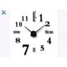 China Decoration 3D Acrylic Wall Clock , Large Sticker Wall Clocks For Bedroom / Living Room factory