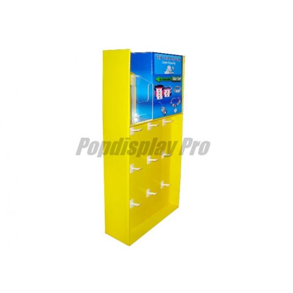 Quality Recycled Cardboard Display Stand Hooks Yellow For Walgreen Healthy Wristband for sale