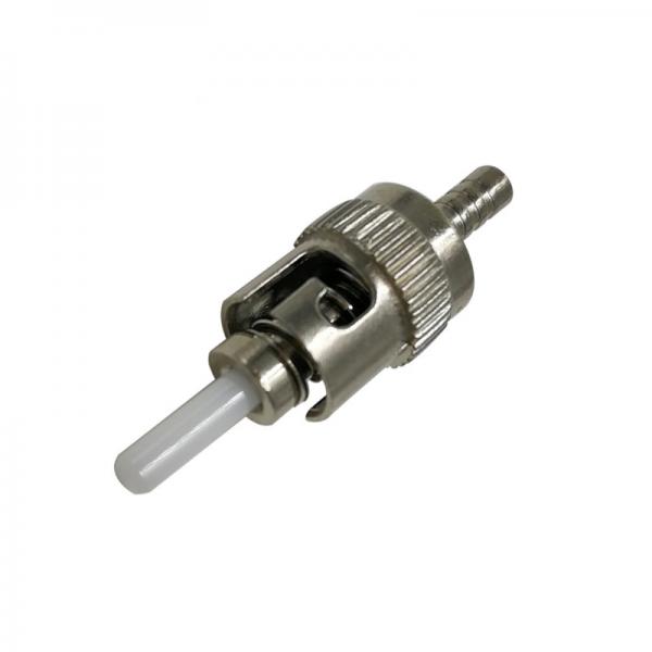 Quality Metal Colour ST Type Fiber Optic Connector Couplers Single Mode 50/55/60/65mm Length for sale