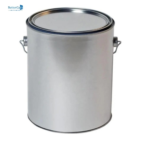Quality Empty 1 Gallon Metal Paint Cans Paint Jars With Lid / Metal Carry Handle for sale