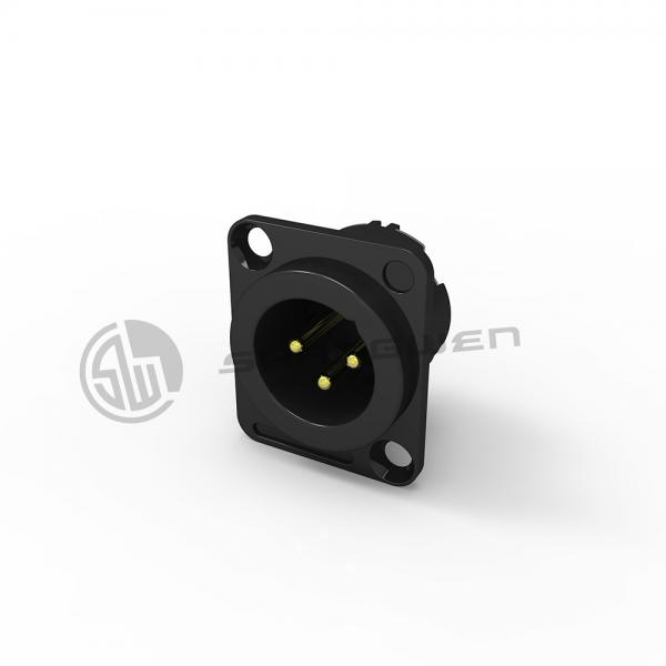 Quality Audio XLR Mini Mini 3 Pin Connector Electrical D Shape Male Socket for sale