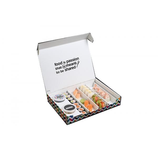 Quality Matte Lamination Paper Sushi Box Customzied Size Food Grade With Division Insert for sale