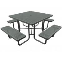 China Perforated Steel Metal Outdoor Picnic Tables And Bench For Playground Sports Center factory