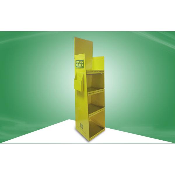 Quality Heavy Duty Floor Standing POS Cardboard Displays With Flyer / Brochure Pockets for sale