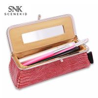 China Fashion Design Waterproof PU Leather Lipstick Cosmetic Bag with Mirror factory