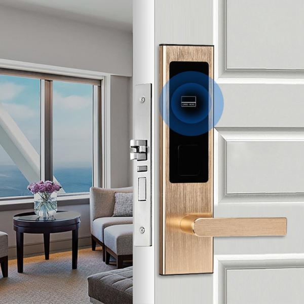Quality Noise Proof Hotel Smart Locks Half Auto Intelligent Smart Home Door Handle Lock for sale