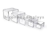 China Square Clear Acrylic Display Stands , Acrylic Display Stand For Shoes factory