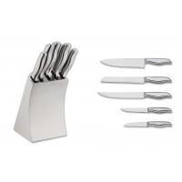 china 5PCS kitchen knife set in stainless steel knife block