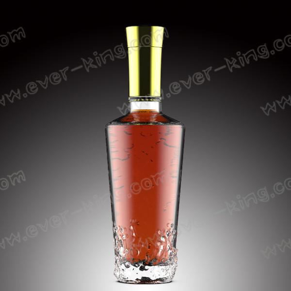 Quality SGS Screw Sealing 750ML Flint Glass Empty Whiskey Bottles for sale